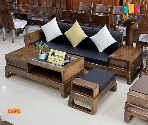 sofa văng gỗ sồi SG61v đẹp