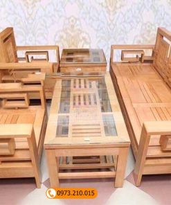 Bộ ghế tựa kép gỗ sồi Nga GT05