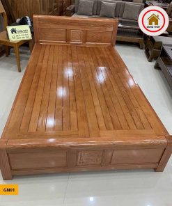 giường ngủ đơn giản gỗ sồi Nga GN01