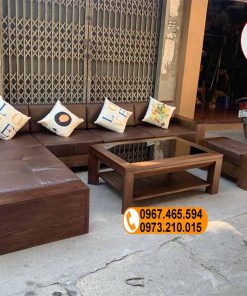 sofa 2 tay gỗ sồi Nga SG01 xịn