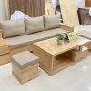 bộ bàn ghế sofa 3 ngăn kéo gỗ sồi Nga SG36