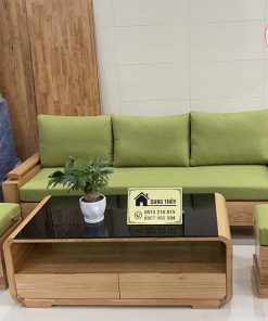 sofa văng nhỏ gọn SG52 xanh lá